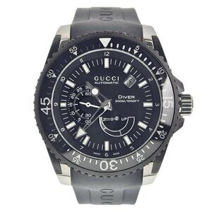 Gucci XL Diver Stainless Steel Black Dial 45mm Automatic Men’s Watch YA136201